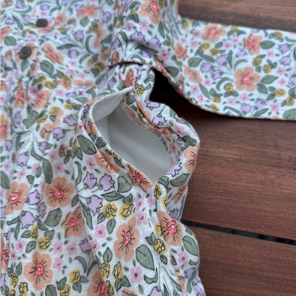 Cat & Jack Floral Kids Dress in Pink and Green Size 6/7 - Picture 5 of 11